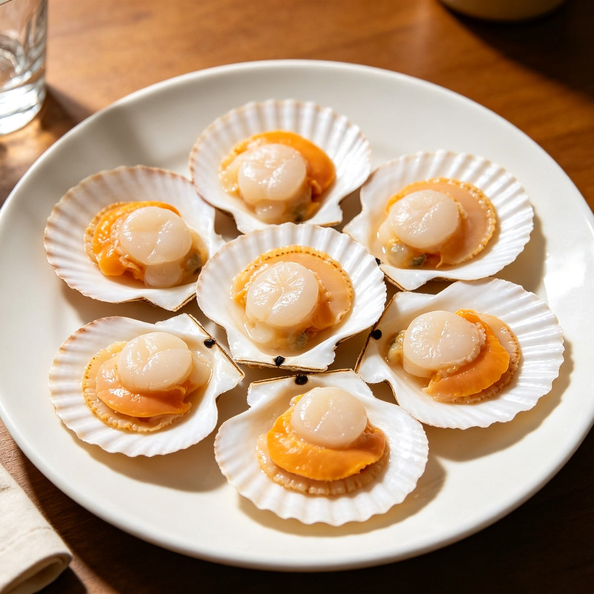 Frozen Half Shell Scallops with Roe
